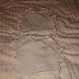 2plain white onesies